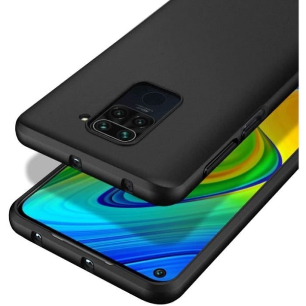 Beskyttelsesetui til Redmi Note 9 (6,53") - E.F.CONNECTION - Sort - Blødt - Matt etui Svart