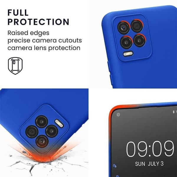 Skyddskal - E.F.CONNECTION - realme 8 Pro - Mjuk silikon - Stötskydd - Blå Blå