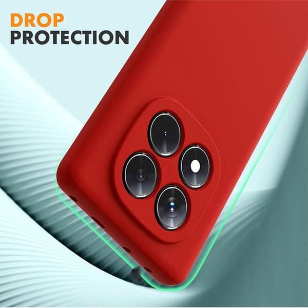 Coque Cordon för Xiaomi Redmi Note 15 Pro Plus 5G, Silikonvätska Stötsäker - Röd Röd