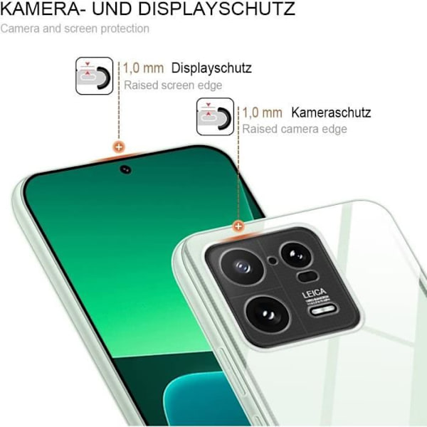 Fodral och 2 härdade glasögon för Xiaomi 13 Pro - Silikon Stötsäkert förstärkt skydd