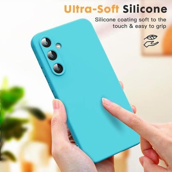 Fodral för Xiaomi Redmi Note 13 4G (ej för 5G), flytande silikonskydd Blue Matt Effect