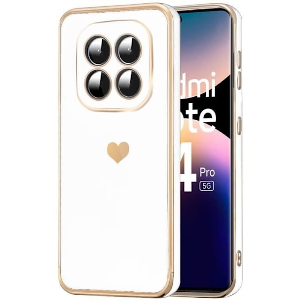 Coque - E.F.CONNECTION - För Xiaomi Redmi Note 14 Pro 5G - TPU-skydd - Mjuk - Rep-Resistent - Vit Vit