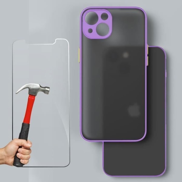 Halvstyv skal - E.F.CONNECTION - iPhone 13 - Lila - Matt - Förstärkta kanter Lila