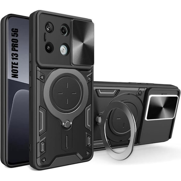 Coque för Xiaomi Redmi Note 13 Pro 5G - Svart - Stöttålig - Skyddande kameralucka Svart