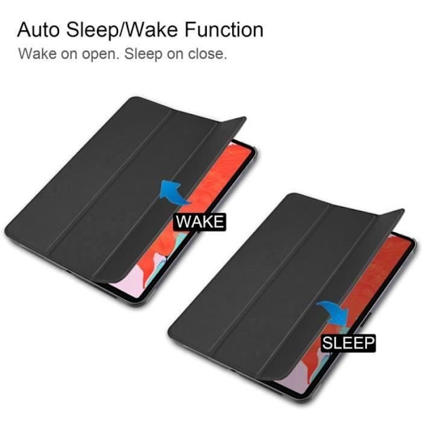 For Nine iPad Pro 11 Cover, Smart Flip Shell Lightweight PU Leather Case iPad Pro 11 (2018) Black WOW14158