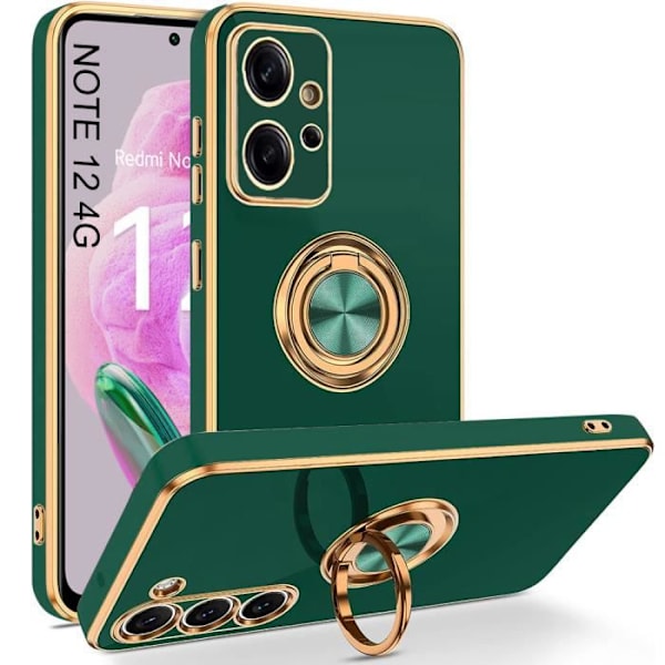 Fodral - Xiaomi - Redmi Note 12 - Repellerande - Mjukt - Justerbart Stöd Midnattsgrönt