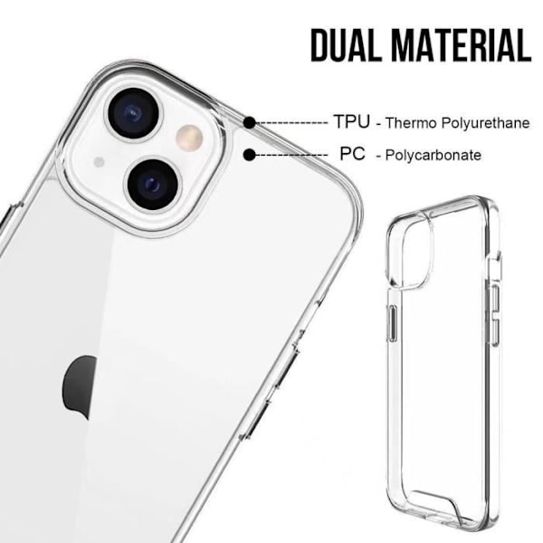Skyddsskal - E.F.Connection - iPhone 13 - Silikon TPU - Ultratunn - Transparent Transparent
