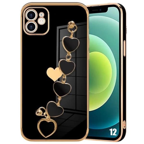 Skydds skall - E.F.CONNECTION - för iPhone 12 - Stötsäker - Rep-resistant - Ultra slim Svart