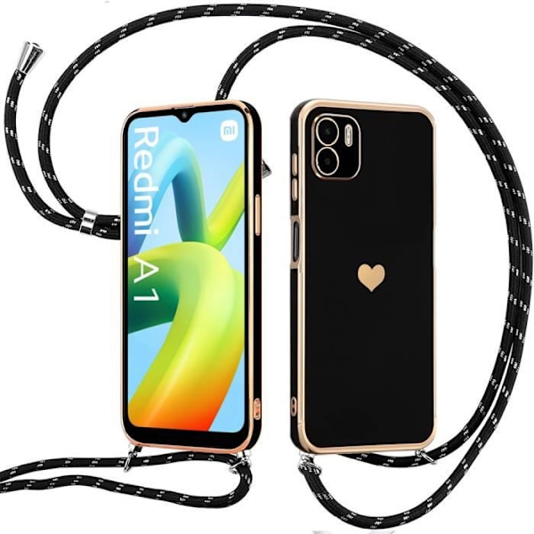 Justerbart fodral för Xiaomi Redmi A1 Soft TPU Svart Stötsäkert Anti-Scratch
