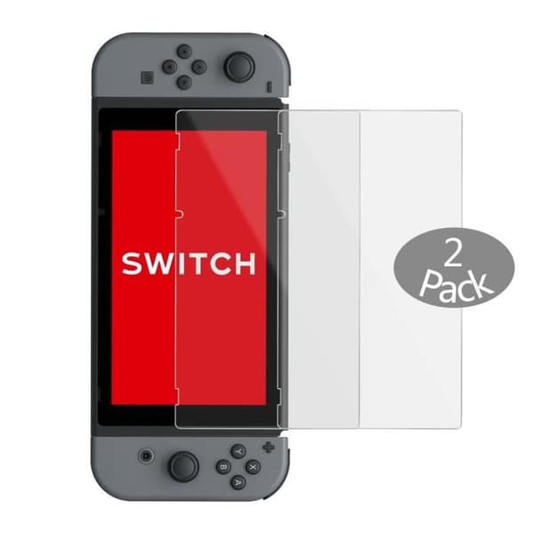 Härdat glas - Tobest - Nintendo Switch - 2-pack - Ultra hållbart - Hårdhet 9H Transparent