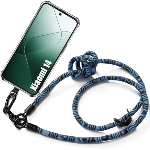 Coque - Xiaomi - 14 - Stødabsorberende - Robust rem - Blå Blå
