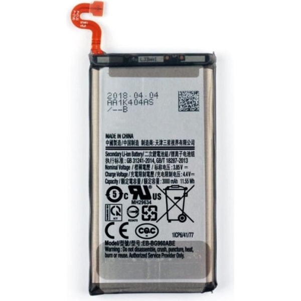 Eb-bg960abe 3000mah Li-polymer batteri för Samsung Galaxy S9 / G960f / G960a / G960v / G960t / G960u - 216628 Svart