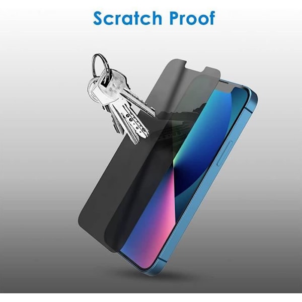 E.F.Connection - 2 stk Anti-Spy hærdet glas til iPhone 13 (6.1") Svart