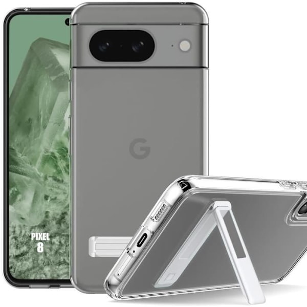 TPU-skal - Google - Pixel 8 - Stötskydd - Stöd på baksidan - Transparent Transparent
