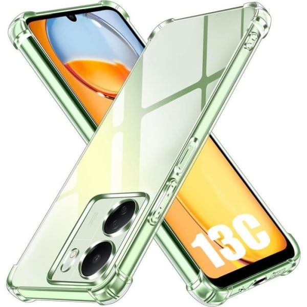 Fodral till Xiaomi Redmi 13C - Silikon Stötsäker Anti-skrapa Transparenta smala förstärkta hörn