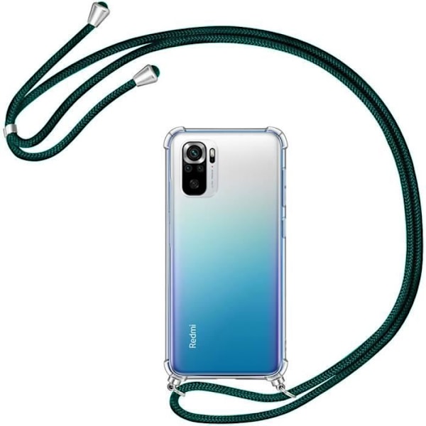 Beskyttelsesetui til Xiaomi Redmi Note 10S - E.F. CONNECTION - Blødt - Gennemsigtig-midnatsgrøn Transparent-midnattsgrön