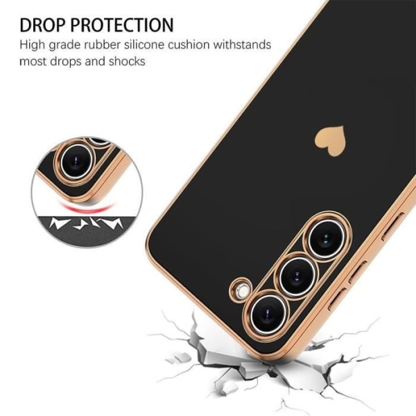 Coque för Xiaomi Redmi 13C - Svart - Hjärtmönster - Justerbar Snodd - Stötskydd Svart