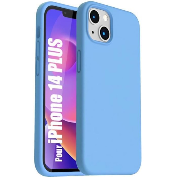 Skal för iPhone 14 - MÄRKE - Modell - Silikon TPU - Stötabsorberande - Lätt Blå