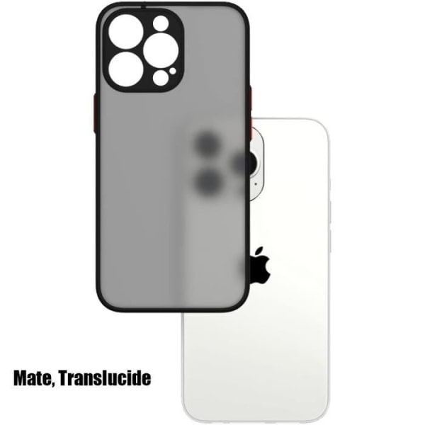 Cover til iPhone 15 Pro Max Silikone Tynd Stødsikker Mat Sort + 2 hærdede briller