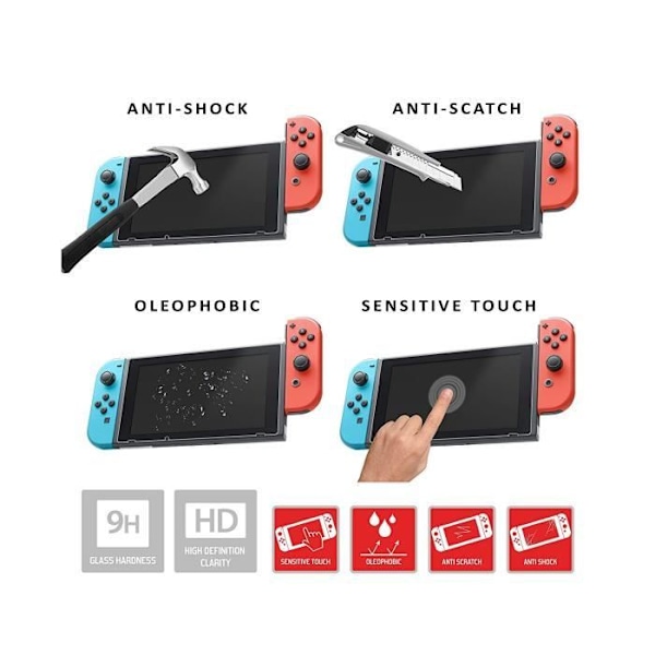 Hærdet glasskærm til switch Transparent