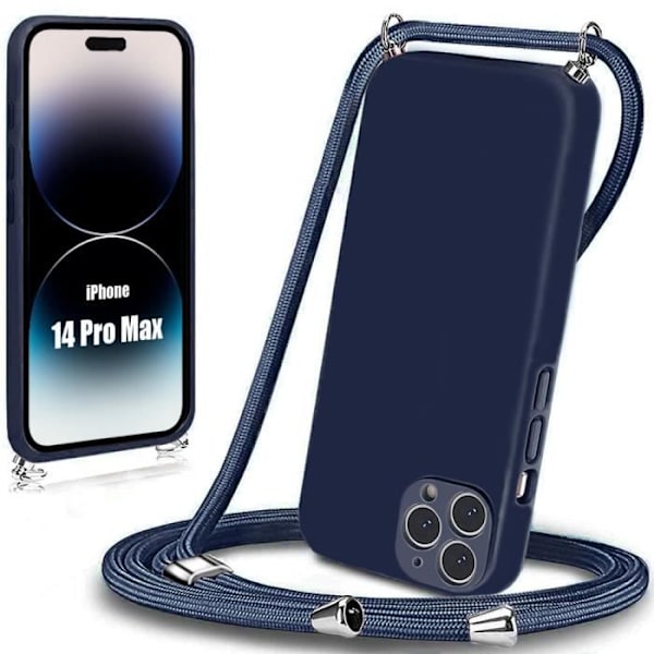 Coque - E.F.CONNECTION - för iPhone 14 Pro Max - Flexibel - Stöttålig - Repfria marinblå