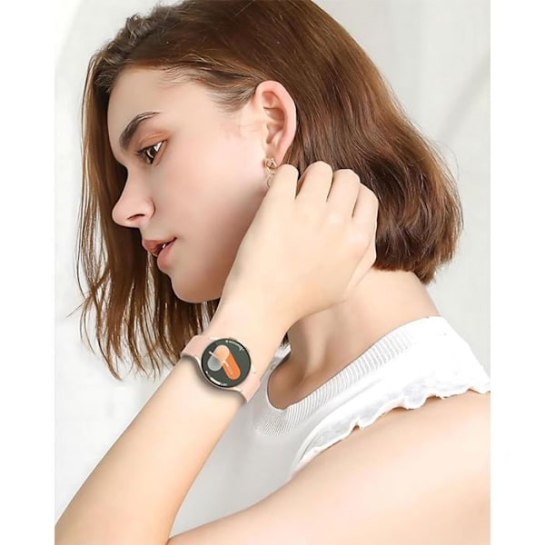 Armbånd til Samsung Galaxy Watch 7/6/5/4/3 40mm 42mm 44mm Galaxy Watch 5 Pro 45mm - Justerbar blødt silicone - Lyserød Rosa
