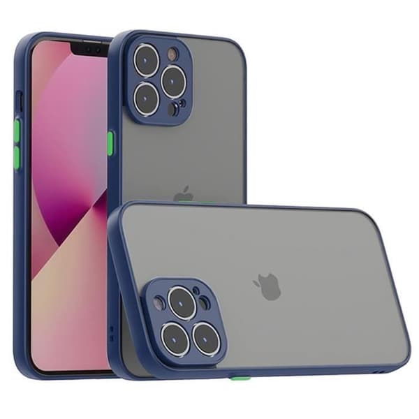 Mobilskal - E.F.CONNECTION - för iPhone 13 Pro Max - Silikon Mat - Marinblå - 6,7 tum marinblå