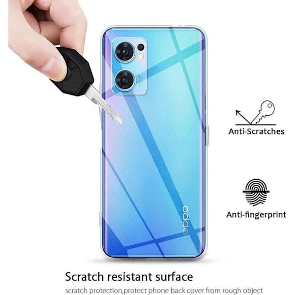 Transparent skal för OPPO Find X5 Lite - E.F.CONNECTION - Mjuk - Silikon - Transparent Transparent