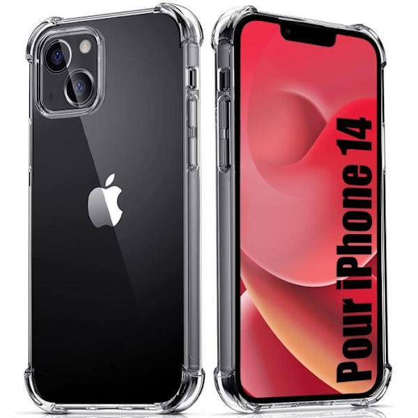 Siliconfodral - EF CONNECTION - för iPhone 14 - Transparent - Mjuk - Stötsäker Transparent