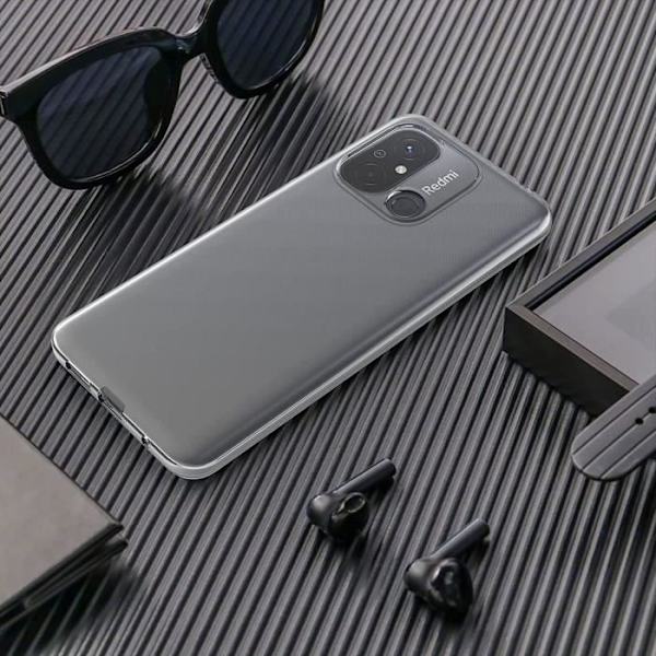 Etui til Xiaomi Redmi 12C - 11A med 2 hærdede briller - Gennemsigtigt blødt stødsikkert silikone etui