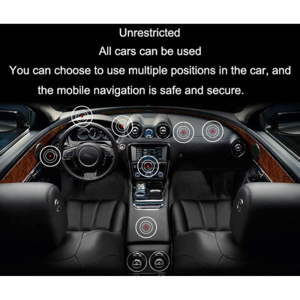 2-pack magnetisk biltelefonhållare Universal bilhållare, 720 graders rotation telefonhållare med stark magnet för[115]