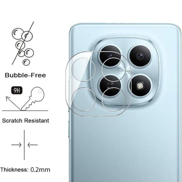 2 x Skydd Kamera Härdat Glas för Xiaomi Redmi Note 15 5G - Stötsäker Repfria Hård Transparent