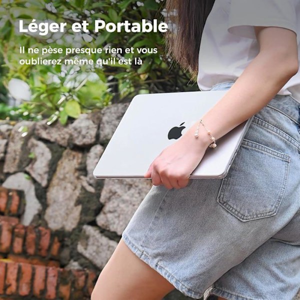 Hårdskal - MacBook Air - M2 M3 M4 - 13.6 Tum - Skydd - Touch ID Färg: Klar Kristall