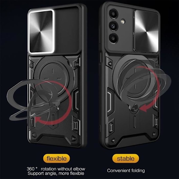 Coque - Xiaomi - Redmi Note 13 Pro+ 5G - Stötsäker - Vridbart Stöd - Mörkblå marinblå