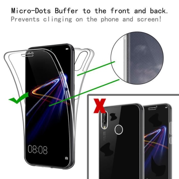 SDTEK Huawei P20 Lite silikonetui 360 graders beskyttelse