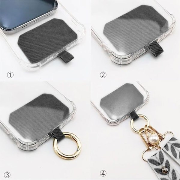Coque til Xiaomi Redmi 14C - Stødabsorberende med Justerbar Rem - E.F.Connection Transparent