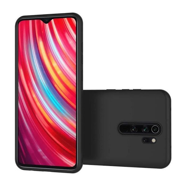 Härdat glas för Xiaomi Redmi 8 svarta kanter och svart flexibelt skyddande skal med stylus Toproduits®