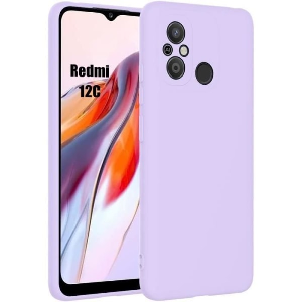 Fodral till Xiaomi Redmi 12C - 11A - Smal silikonskydd Stötsäker Anti-Scratch Lila