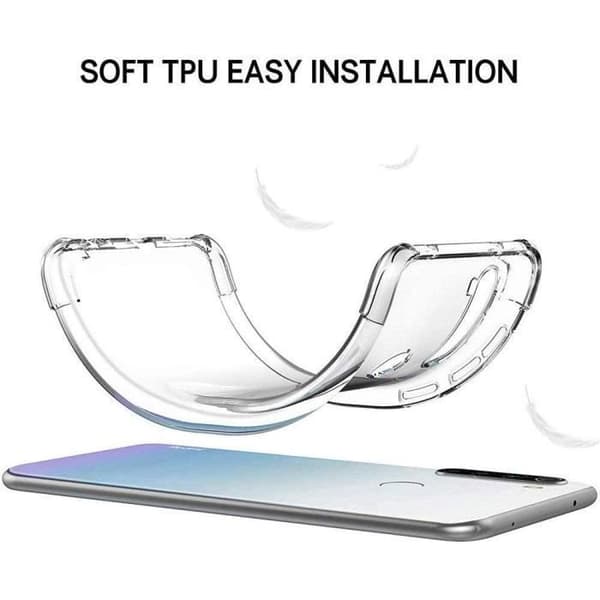 Skyddsskal - E.F.CONNECTION - Redmi Note 8T - Högkvalitativ Silikon - Stötsäker - Transparent Transparent