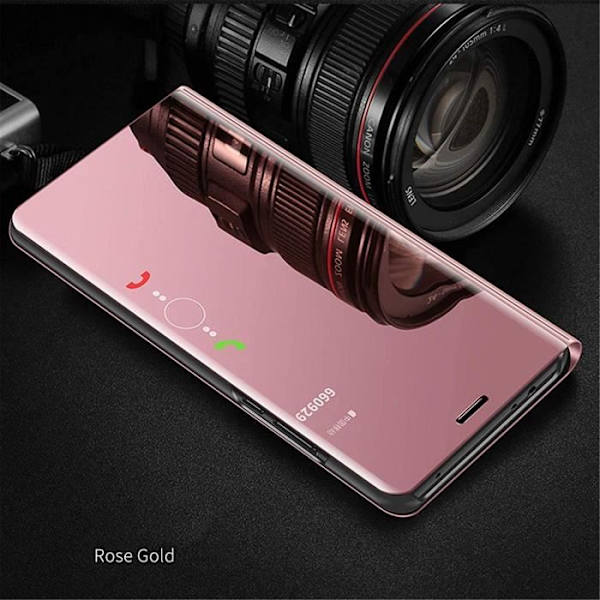 Fodral för Xiaomi Mi 11 5G, Stötsäkert Smart Transparent Fodral Cover Shell, Stående Plating Technology Clear View Mirror Phon