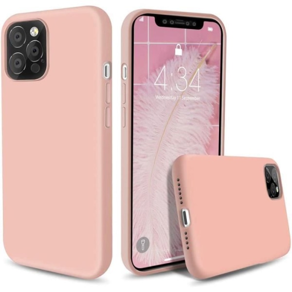 iPhone 12 Pro (6.1") Premium TPU-fodral, stötsäker, anti-halk - rosa