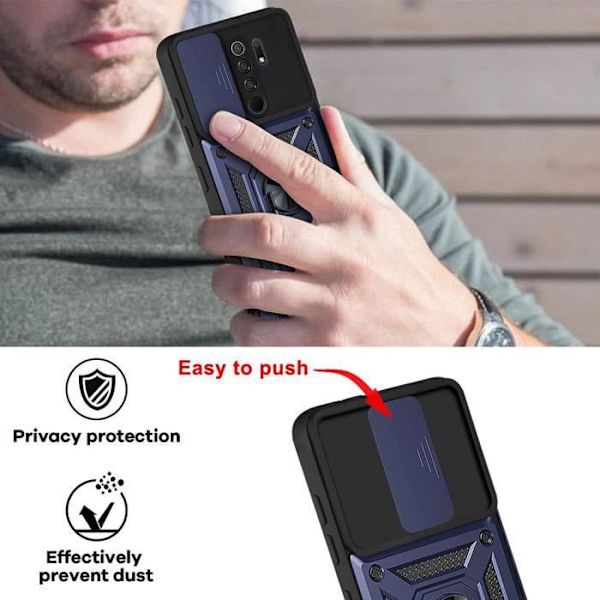 Skyddsfodral för Redmi Note 8 Pro - E.F.CONNECTION - Army Style - Marinblå marinblå