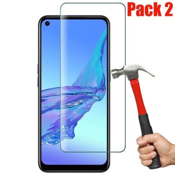 [2 styk] Hærdet glas til OPPO A53 - A53s - Beskyttelse mod stød og ridser Transparent