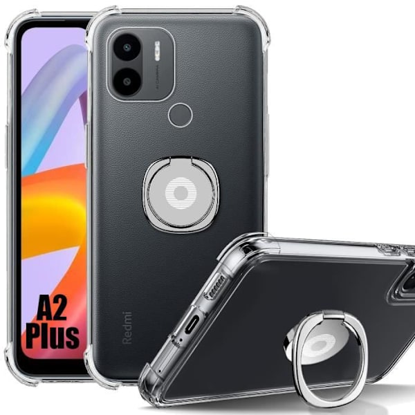 Fodral till Xiaomi Redmi A2+-A2 Plus Silikon Slim Anti-Scratch Transparent med Silver Ställ