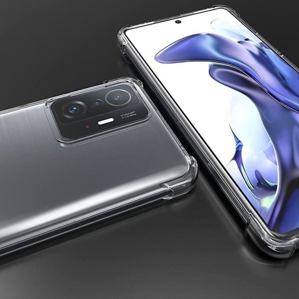 Etui til Xiaomi 11T Pro 5G (6,67") 4-hjørnet beskyttelse forstærket høj-resistent silikone Transparent