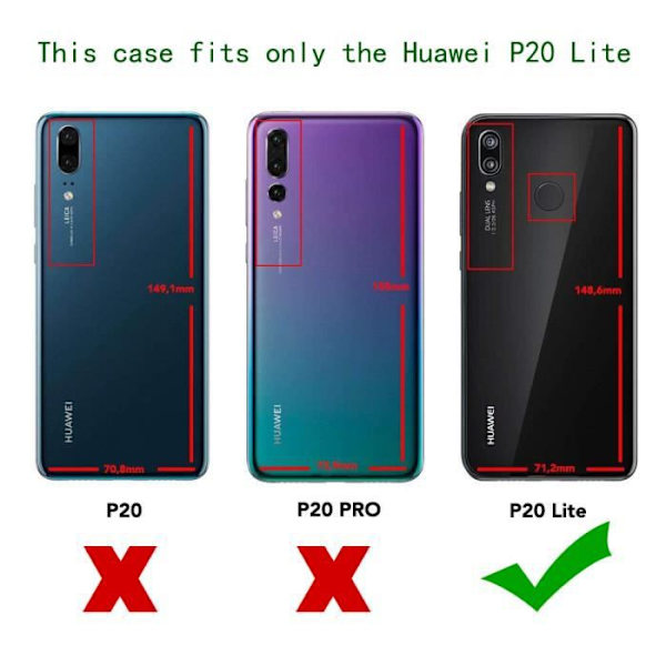 SDTEK Huawei P20 Lite silikonetui 360 graders beskyttelse