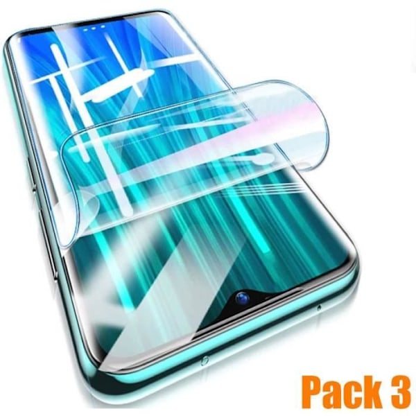 Mjuk film för Redmi Note 8 Pro - Paket med 3 - Hög motståndskraft mot repor Transparent