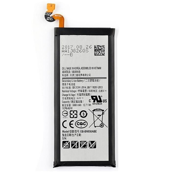 Li-Polymer Batteri Eb-bn950abe 3300mah til Samsung Galaxy Note 8 / N9500 / N950a / N950f / N950t / N950v - 216973 Sort