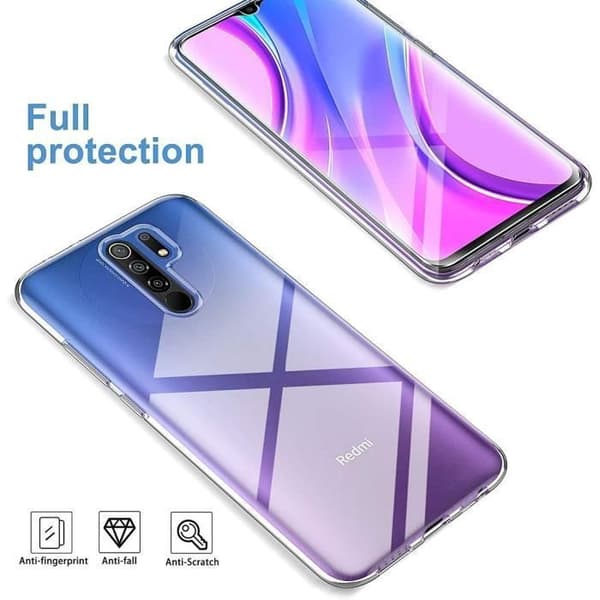 Fodral för Redmi 9 - E.F.CONNECTION - Flexibel - Transparent - Förstärkt skydd - Silikon Transparent