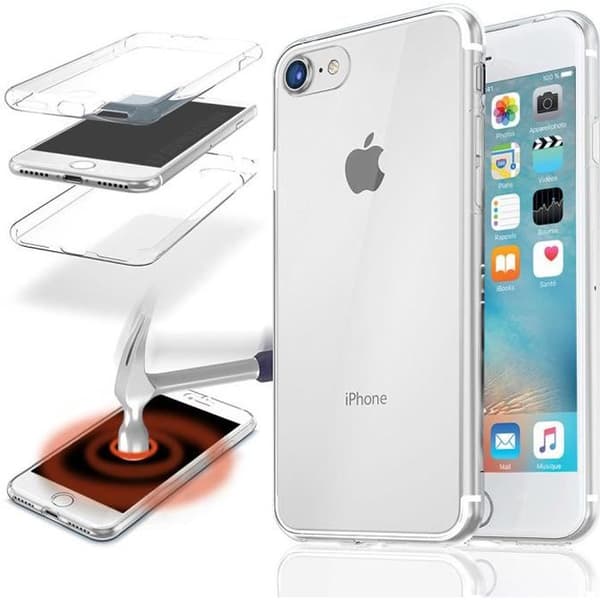 Coque - Transparent - iPhone 6 Plus 6S Plus - Silikon TPU - Skydd 360° - Stötavvisande Transparent
